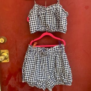 Gingham two piece set